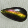 New Madagascar - LABRADORITE - Tear Drop Cabochon Huge size - 21.5x42.5 mm Gorgeous Strong Multy Fire